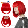 Bangs Sintetik Silk Top Sintetik Rambut Topper Hairpieces